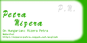 petra mizera business card